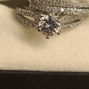 Elegant Silver  Ring Woman  Set